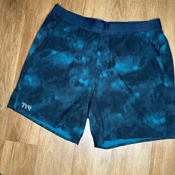TYR Other - TYR Teal and Black Unbroken Athletic Shorts